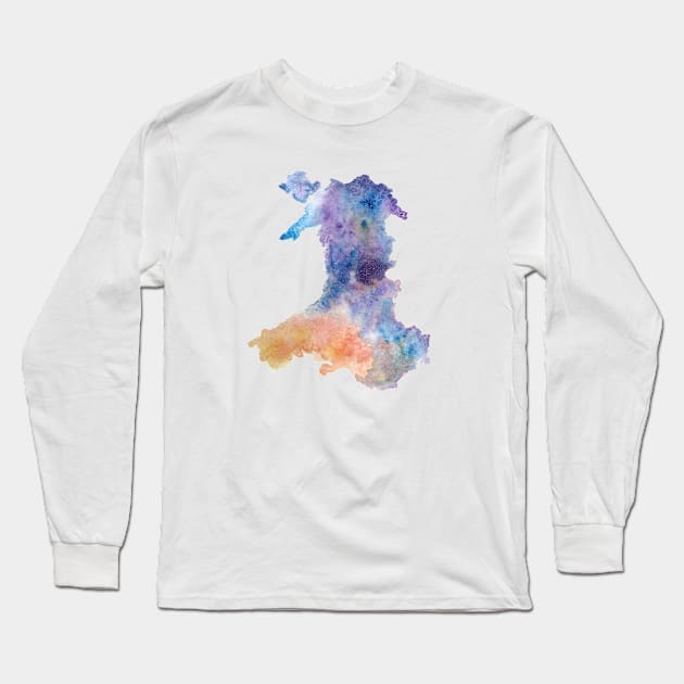 A Galaxy Within Wales Long Sleeve T-Shirt by artdamnit